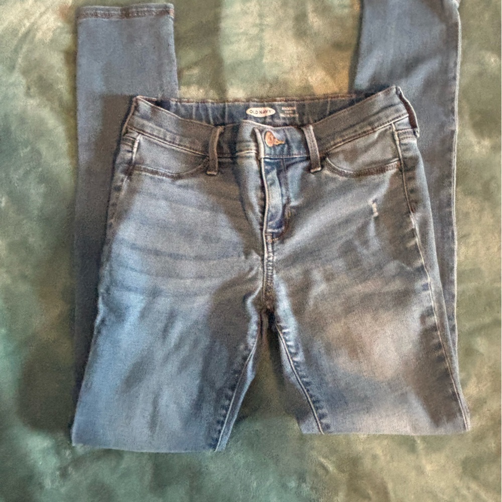 2 pair Girls Old Navy Rock Star jeggings. Size 12 adjustable waist. - Picture 8 of 14